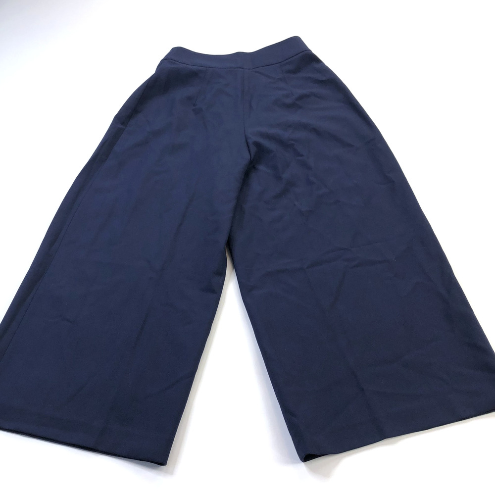Club Monaco 0 (Fit 26W 23L) Wool Blend High Rise Wide Leg Trousers Blue HRJ